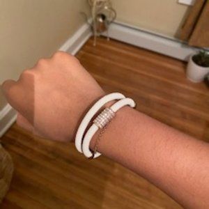 white bracelet